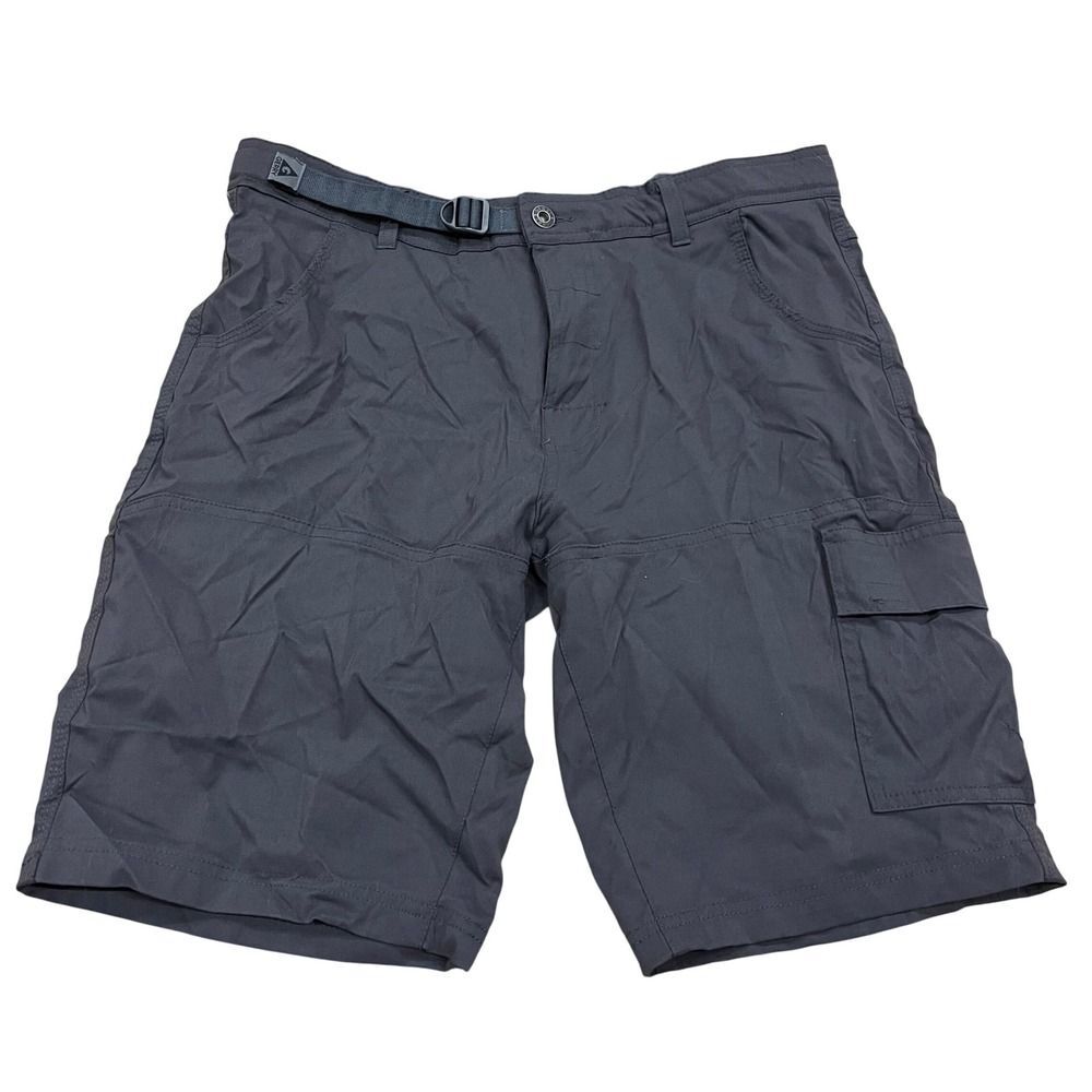 Gerry Men's Cargo Shorts Size 32 Gray Belted Outdoor Hiking